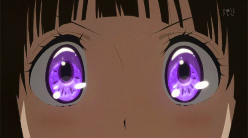 purple eyes